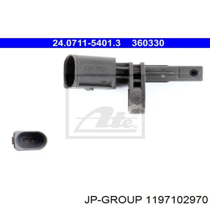 Sensor ABS trasero izquierdo 1197102970 JP Group