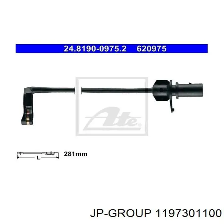 Купить 1197301100 JP Group Сенсор износа