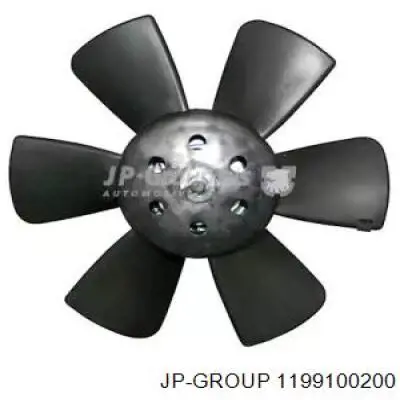 Электровентилятор охлаждения в сборе (мотор+крыльчатка) правый JP Group 1199100200