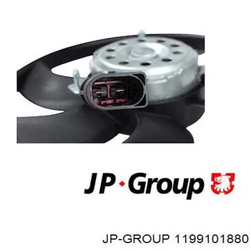 Купить 1199101880 JP Group Электровентилятор охлаждения в сборе (мотор+крыльчатка) правый