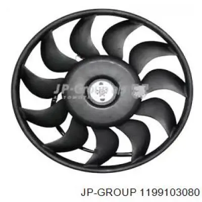 Электровентилятор охлаждения в сборе (мотор+крыльчатка) правый JP Group 1199103080