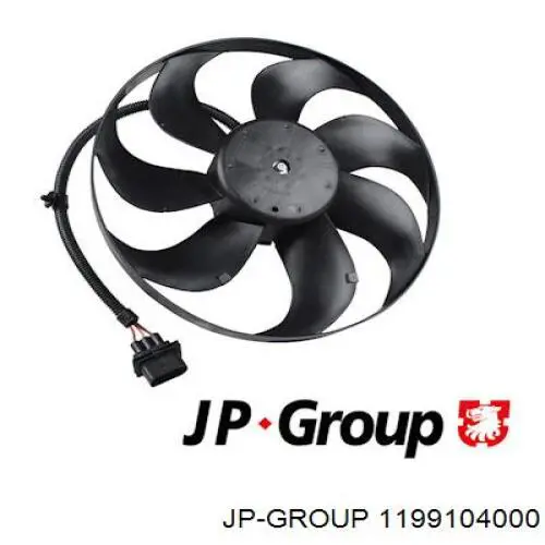 Купить 1199104000 JP Group Электровентилятор охлаждения в сборе (мотор+крыльчатка)