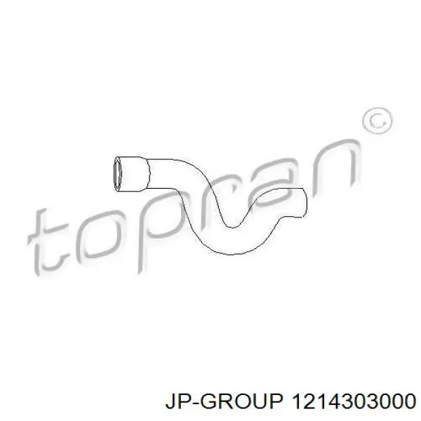Шланг (патрубок) радиатора охлаждения верхний JP Group 1214303000
