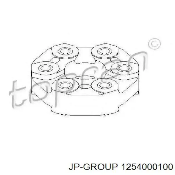Муфта кардана эластичная передняя/задняя JP Group 1254000100
