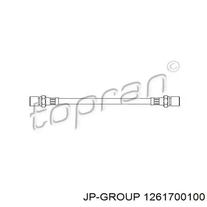 Шланг гальмівний задній 1261700100 JP Group
