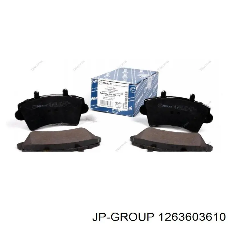 Передние тормозные колодки 1263603610 JP Group