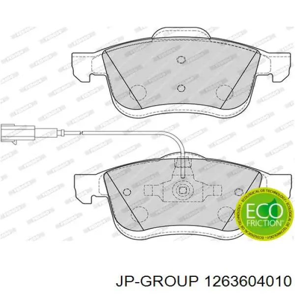 Передние тормозные колодки 1263604010 JP Group