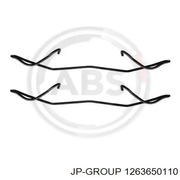1263650110 JP Group kit de molas de fixação de sapatas de disco dianteiras