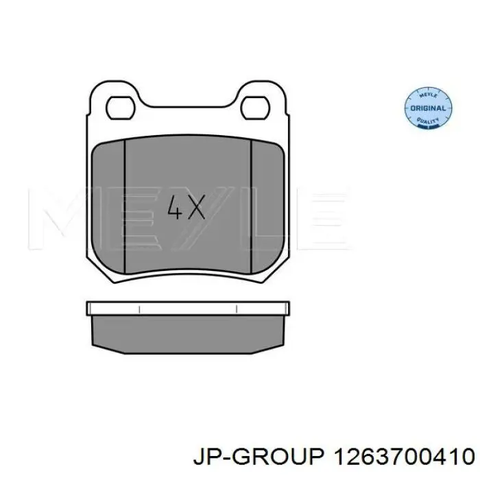 Купить 1263700410 JP Group Колодки тормозные задние, дисковые