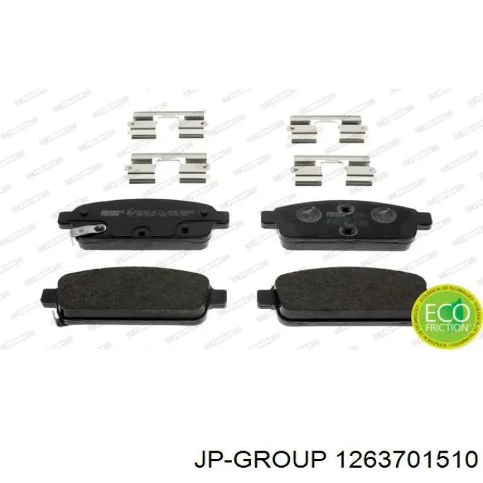 Колодки дисковые  JP Group 1263701510 цена, от 13.01 USD