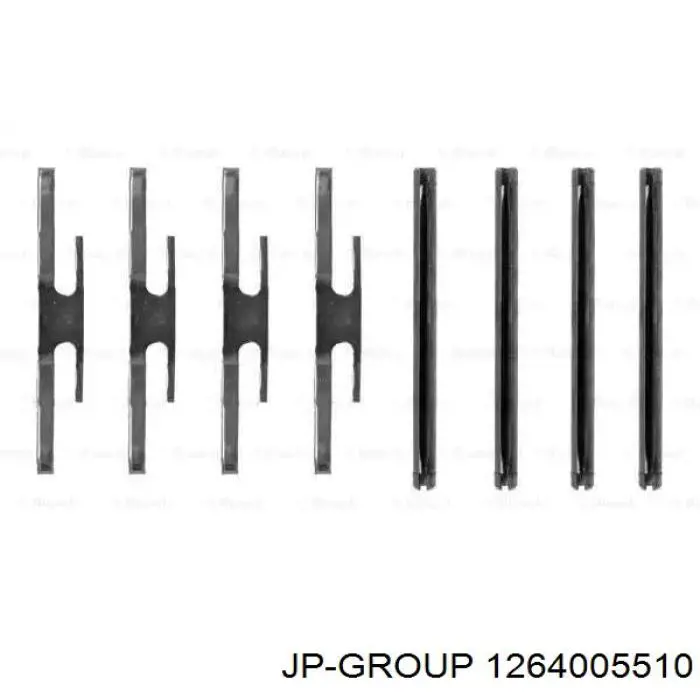 Juego de reparación, frenos traseros 1264005510 JP Group