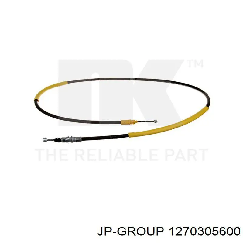 Cable de freno de mano trasero derecho 1270305600 JP Group