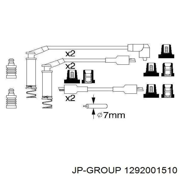 Высоковольтные провода 1292001510 JP Group