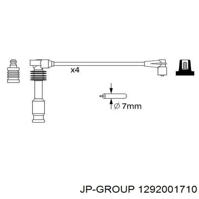 Провода зажигания JP Group 1292001710 цена, от 15.80 USD