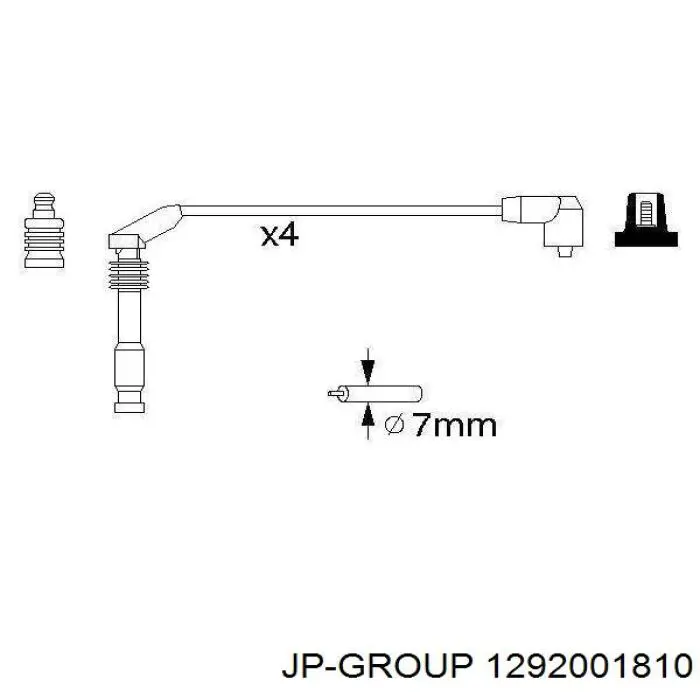 1292001810 JP Group высоковольтные провода