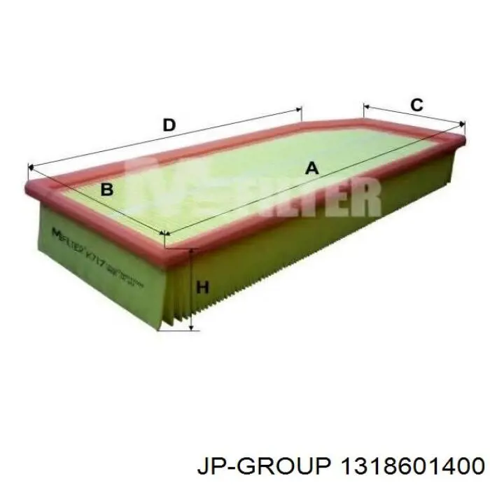 Фильтр воздушный JP Group 1318601400