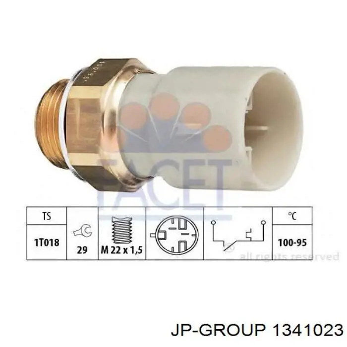 Датчик температуры радиатора JP Group 1341023 цена, от 7.50 USD