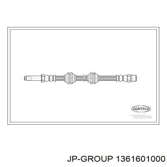 1361601000 JP Group шланг тормозной передний