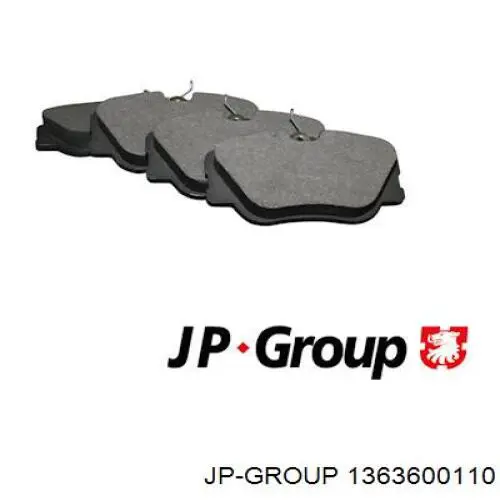 1363600110 JP Group колодки тормозные передние дисковые