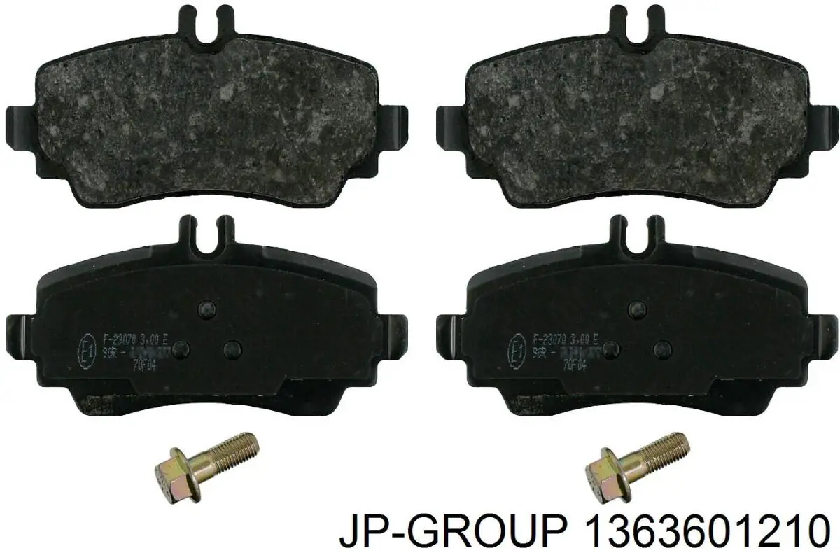 Колодки гальмівні передні, дискові 1363601210 JP Group