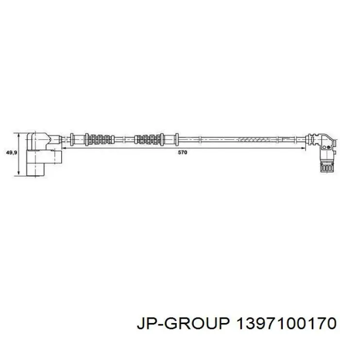 Датчик антиблокировочной системы торможения JP Group 1397100170 цена, от 16.92 USD