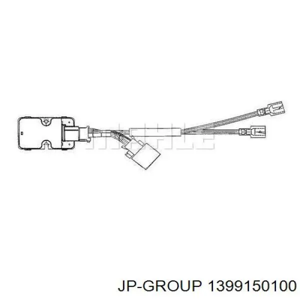 Резистор (сопротивление) вентилятора печки (отопителя салона) JP Group 1399150100