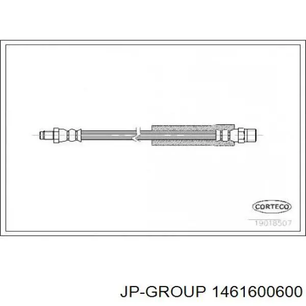 1461600600 JP Group шланг тормозной задний