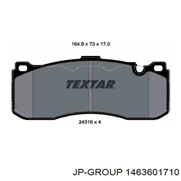 Колодки JP Group 1463601710 цена, от 50.87 USD