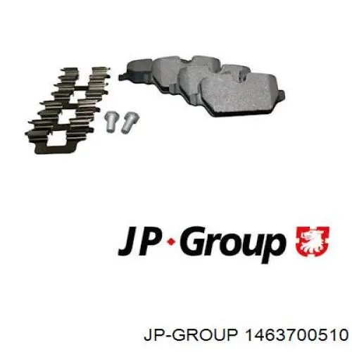 1463700510 JP Group колодки тормозные задние дисковые