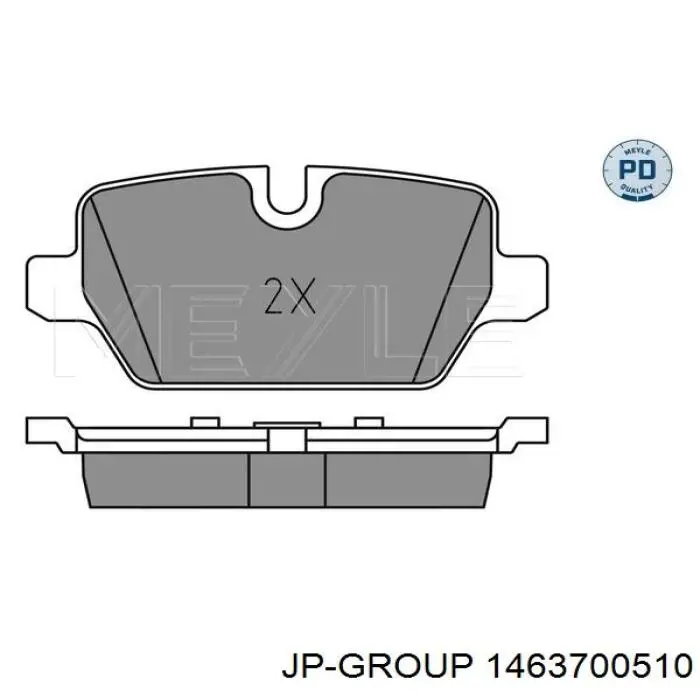 Купить 1463700510 JP Group Колодки тормозные задние, дисковые
