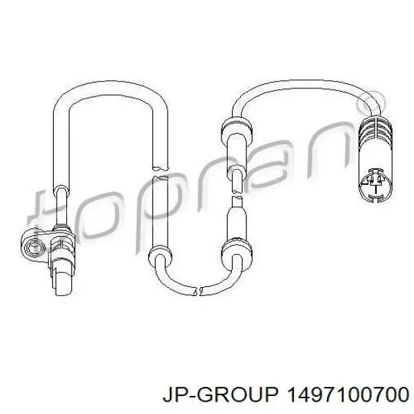 Купить 1497100700 JP Group Датчик АБС задний