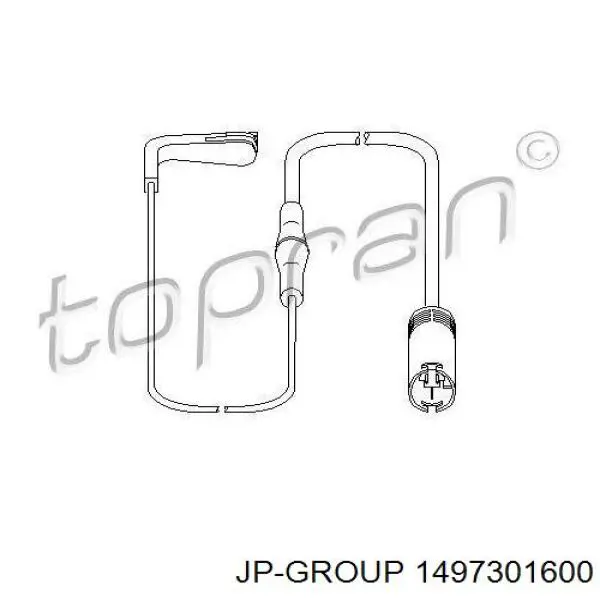 Contacto de aviso, desgaste de los frenos, trasero 1497301600 JP Group