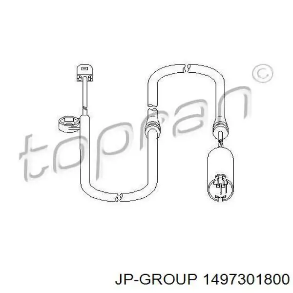 Датчик износа тормозных колодок передний 1497301800 JP Group