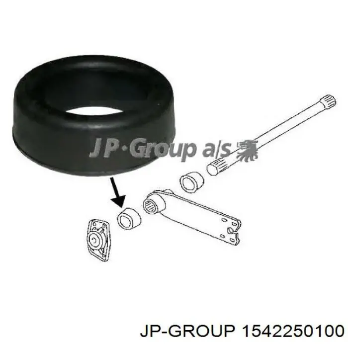 1542250100 JP Group сайлентблок (втулка рессоры передней)