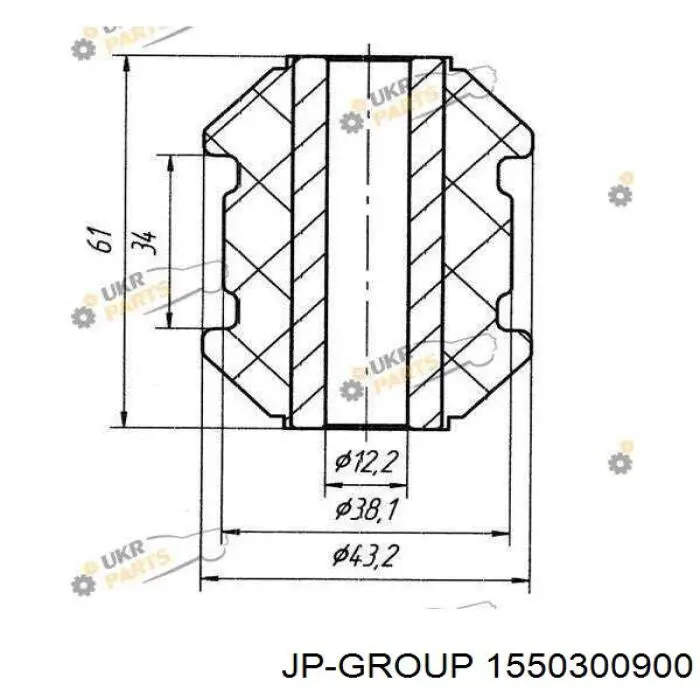 Сайлентблок переднего рычага B716 DP Group