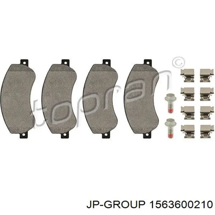 Колодки JP Group 1563600210 цена, от 22.39 USD