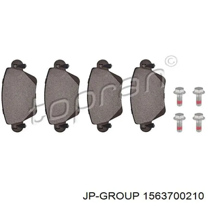 Pastillas de freno traseras 1563700210 JP Group