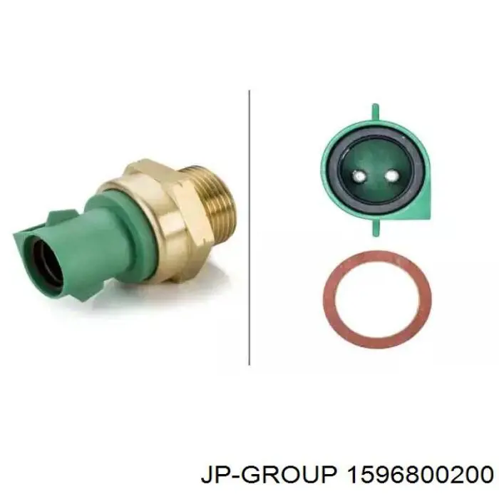 1596800200 JP Group датчик температуры охлаждающей жидкости (включения вентилятора радиатора)