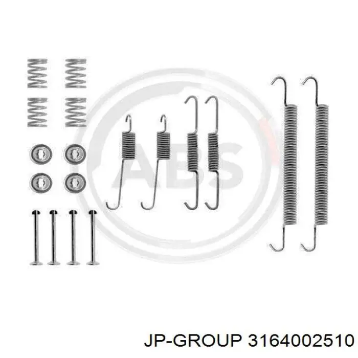 Монтажный комплект задних барабанных колодок JP Group 3164002510