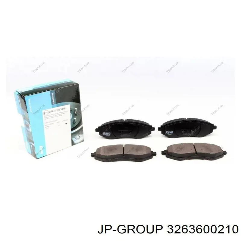 Колодки гальмівні передні, дискові 3263600210 JP Group