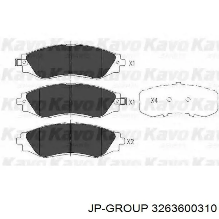 Колодки JP Group 3263600310 цена, от 14.56 USD