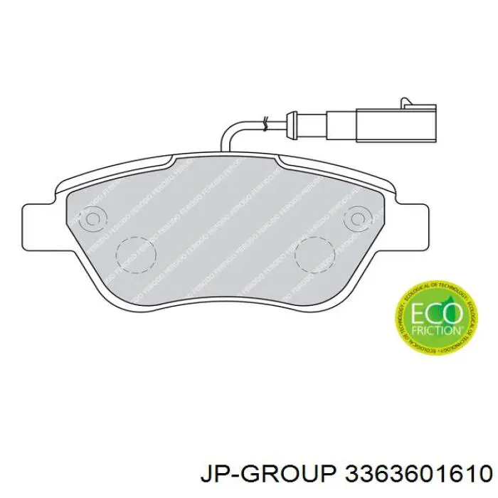 Передние тормозные колодки 3363601610 JP Group