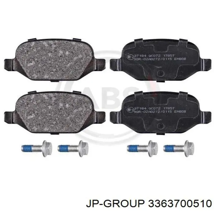 Колодки гальмові задні, дискові 3363700510 JP Group