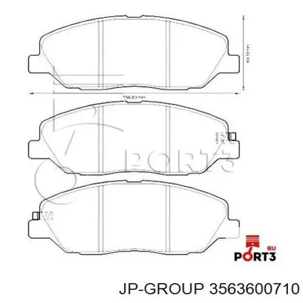 3563600710 JP Group Колодки передние