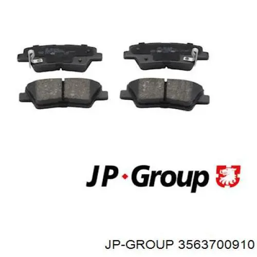 3563700910 JP Group колодки тормозные задние дисковые