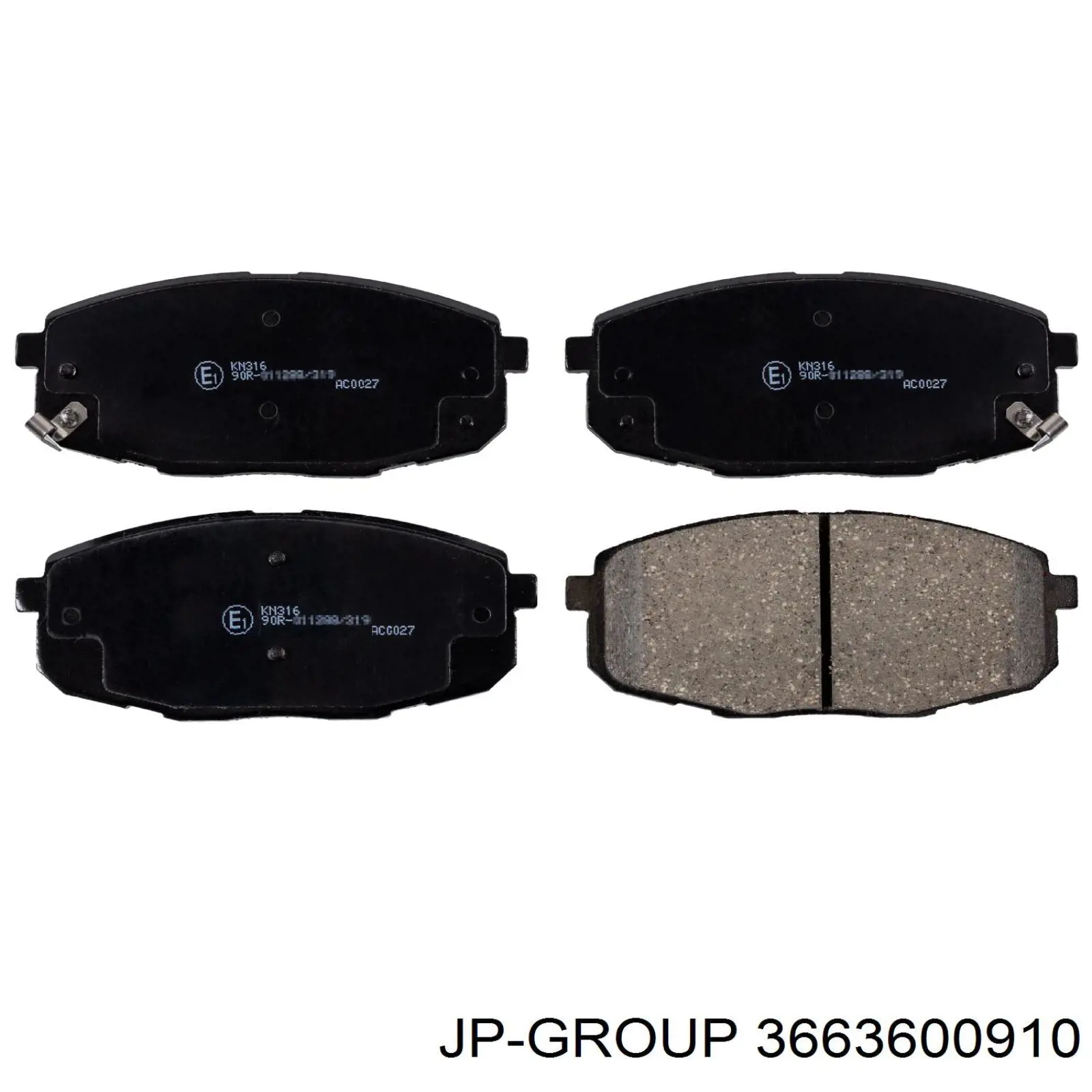 Колодки JP Group 3663600910 цена, от 14.11 USD