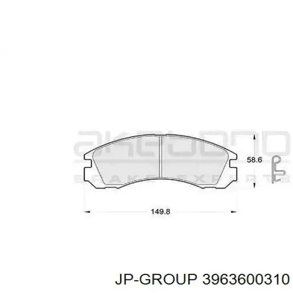 Купить 3963600310 JP Group Колодки тормозные