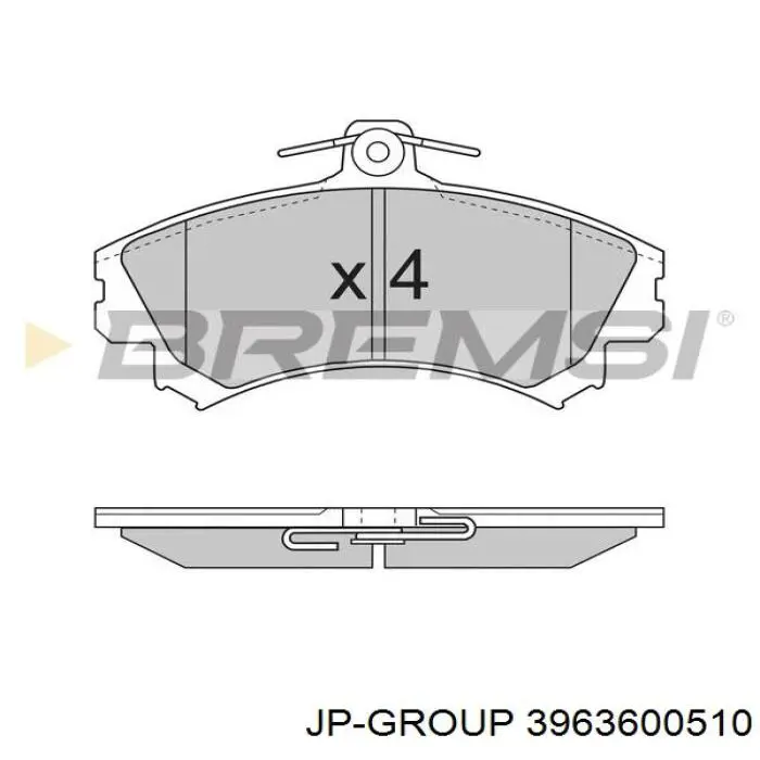 Колодки JP Group 3963600510 цена, от 14.40 USD
