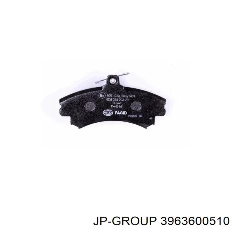 Купить 3963600510 JP Group Колодки тормозные