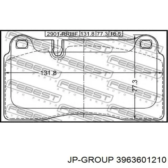 Купить 3963601210 JP Group Колодки тормозные